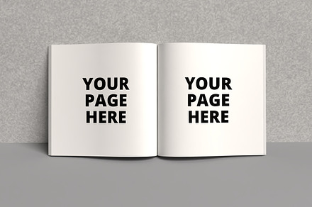 Square Open book mockup, an Advertising Mockup by Rami's Mockups