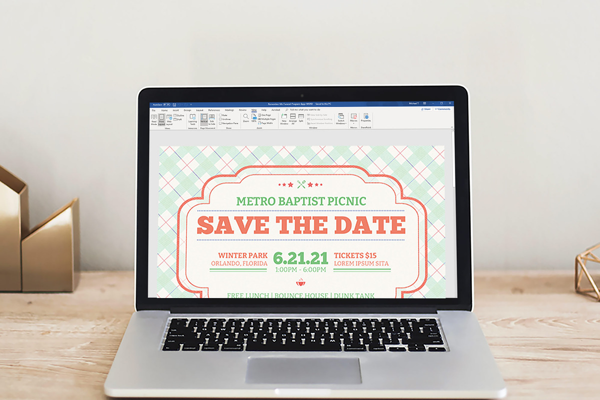 Church Picnic Flyer Word Publisher, a Flyer Template by Four C Graphic (Photo 9 of 10)