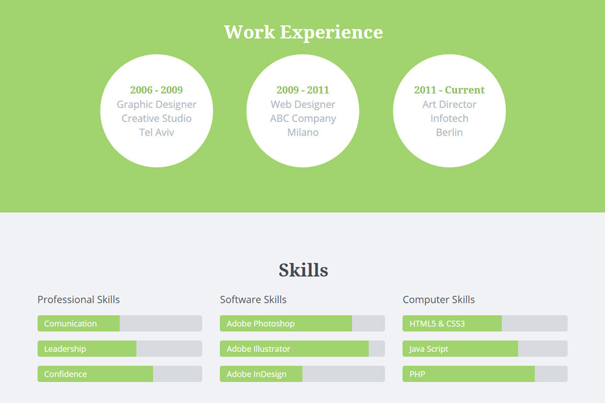 50% OFF - Spring - CV & Portfolio, a HTML Template by Trissia
