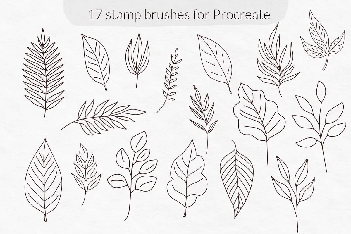 Greenery leaves stamps brushes, a Brush Add-On by Let's Art (Photo 3 of 3)