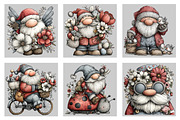 Whimsical Spring Santa Clipart, an Illustration by Black Bird Studio (Thumbnail 3 of 5)