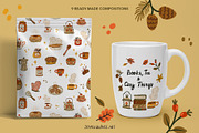 Cozy Autumn at Home - Vector Clipart, a Decorative Illustration by Jenny Quince (Thumbnail 8 of 14)