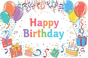 watercolor birthday Cakes Party, a Graphic by Creativeshirt (Thumbnail 14 of 14)