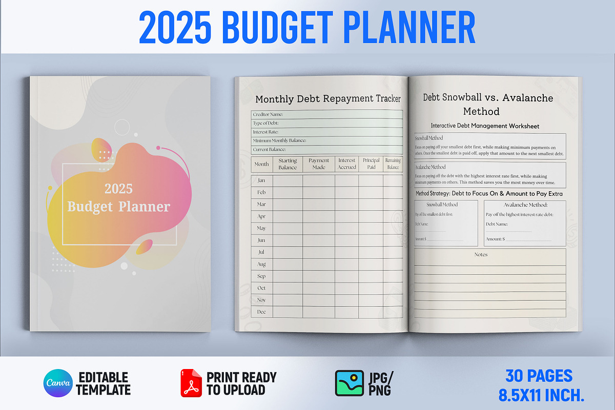 2025 Budget Planner, a Print Template by Book2bees (Photo 1 of 4)
