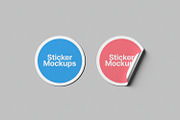 Round Sticker Mockups, a Print Template by artimasa (Thumbnail 2 of 6)