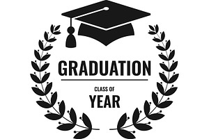 Graduation Black Vector Logo