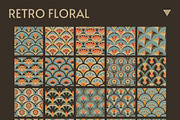 Retro Floral Seamless Patterns, a Pattern Graphic by tifftuff (Thumbnail 6 of 6)