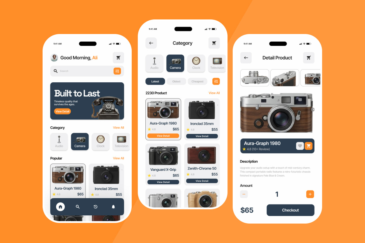 Analogue - E-commerce Retro Tech App, an App Template by productype1 (Photo 2 of 5)