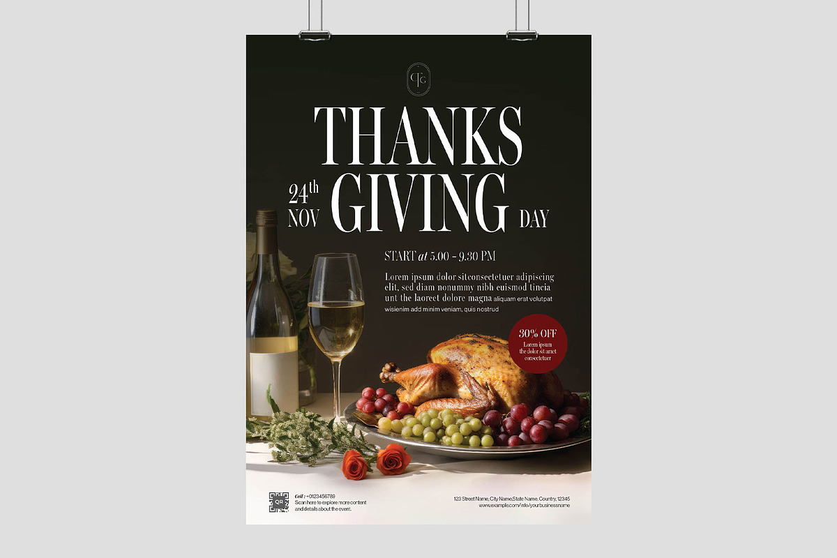 Thanksgiving Flyer Template, a Flyer Template by BrandPacks (Photo 5 of 6)