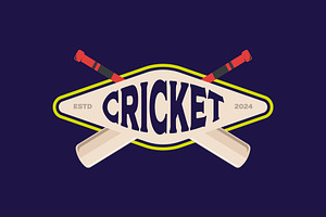 cricket logo label template element