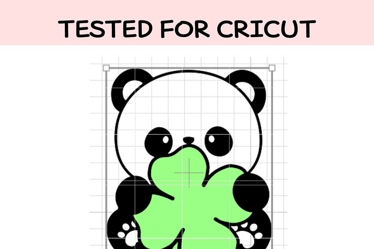 Cute Lucky Panda with Clover SVG, an Illustration by TheHitShop (Photo 5 of 6)