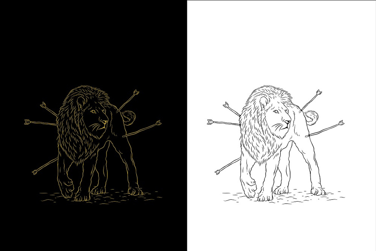 (LION,TIGER,DEER,RABBIT,WOLF) VECTOR, an Illustration by Ben studio (Photo 6 of 6)