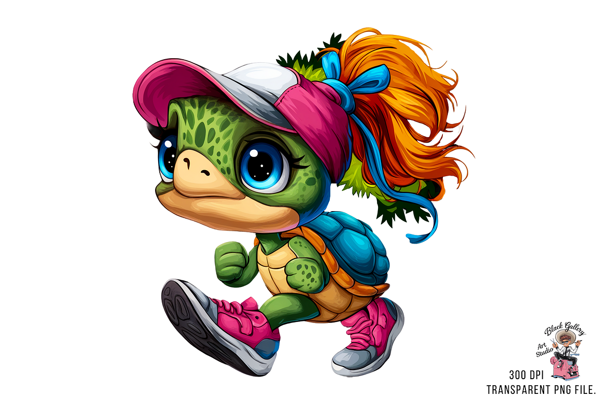 Sea Turtle Sport Runner PNG Bundle, a Graphic by Clipart Bloom (Photo 8 of 16)