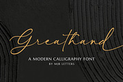 Greathand Font, a Script Font by MJB Letters (Thumbnail 1 of 10)