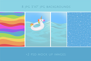 Pool Party Invitation Graphics Kit