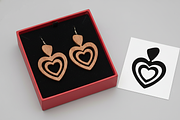 Heart Shape Earring Laser Cut File, an Object Graphic by Amazin_art (Thumbnail 2 of 6)