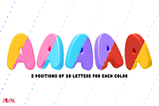 ZEXIL. 3D OTF SVG Font Family., a Symbol Font by Luxfont (Thumbnail 3 of 13)