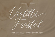 Violetta Frosteil, a Script Font by Goresan Studio (Thumbnail 1 of 15)