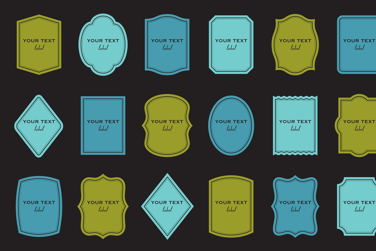 Labels: 18 shapes, different colors, an Object Graphic by moibalkon (Photo 7 of 19)