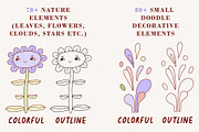 GROOVY NATURE illustrations patterns, an Object Illustration by Lena Nikolaeva (Thumbnail 2 of 15)