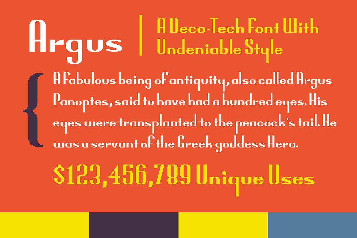 Argus, a Font by Weathersbee Type