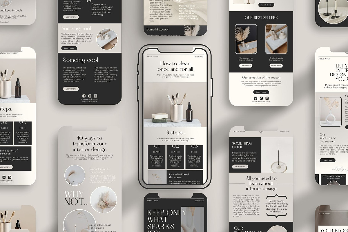 Classy Email Newsletter CANVA, an Email Template by Marketello Studio (Photo 3 of 10)