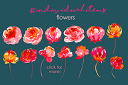 Melania - watercolor floral set, an Illustration by Charushella (Thumbnail 4 of 5)