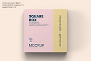 Square Box with Lid Mockups 10 Views, a Packaging Mockup by Illusiongraphic (Thumbnail 6 of 21)