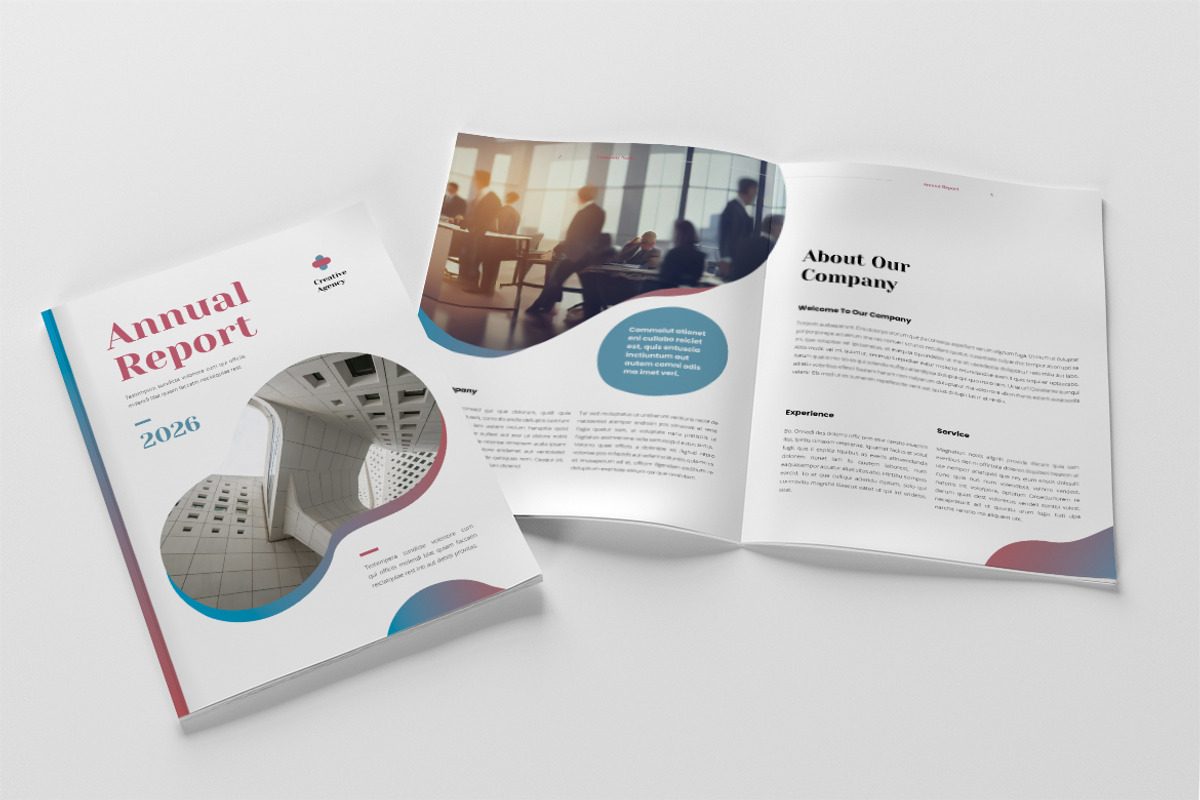 White Blue Creative Annual Report, a Magazine Template by UICreative (Photo 3 of 4)
