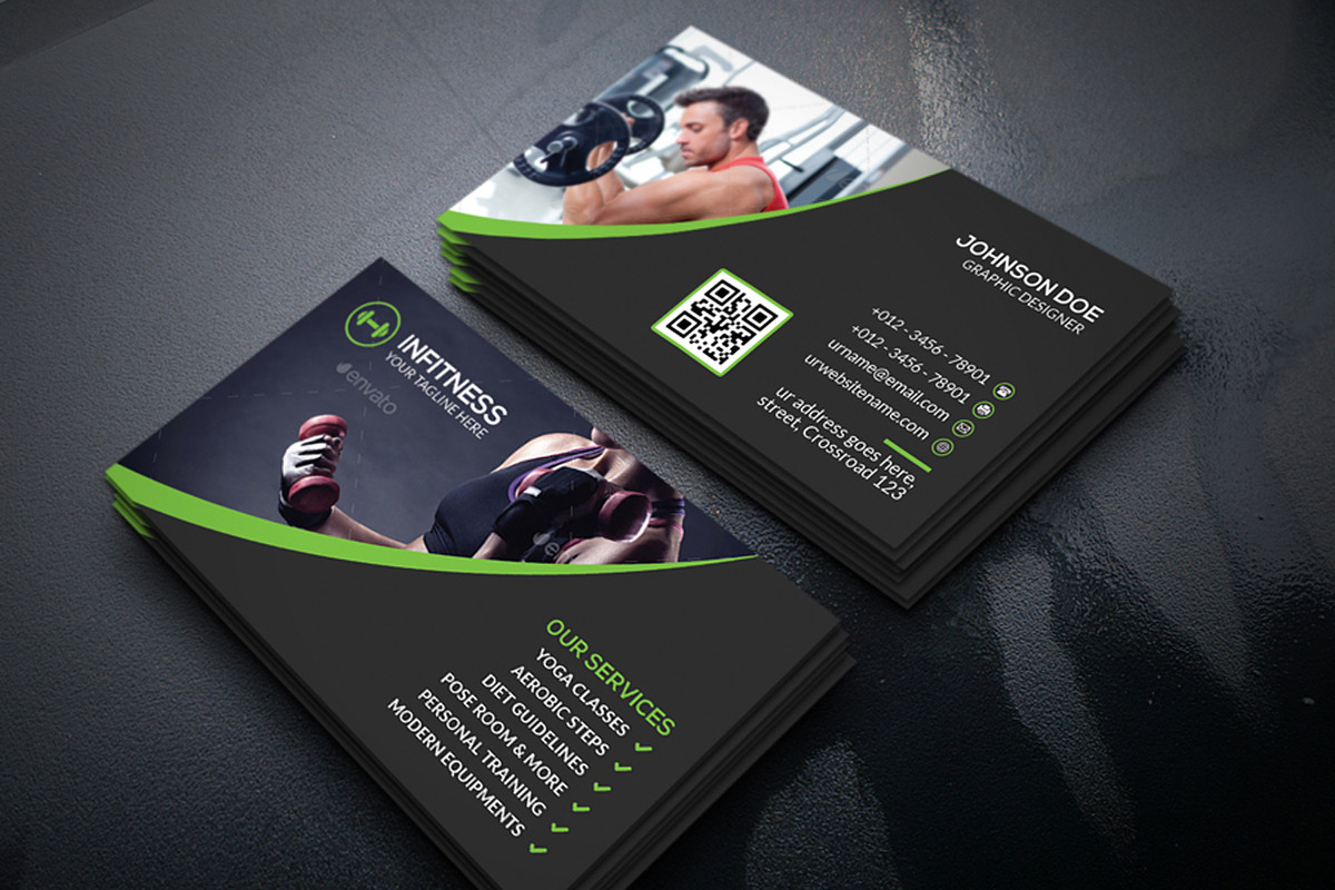 Fitness Business Card, a Business Card Template by Creative_Arts (Photo 4 of 4)