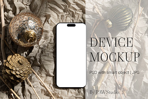 Xmas Device Mockup Phone ch4, an iPhone Mockup by PawMockups