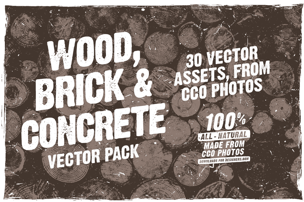 Wood, Brick & Concrete - Vector Pack, a Texture Graphic by Downloads for Designers (Photo 1 of 9)