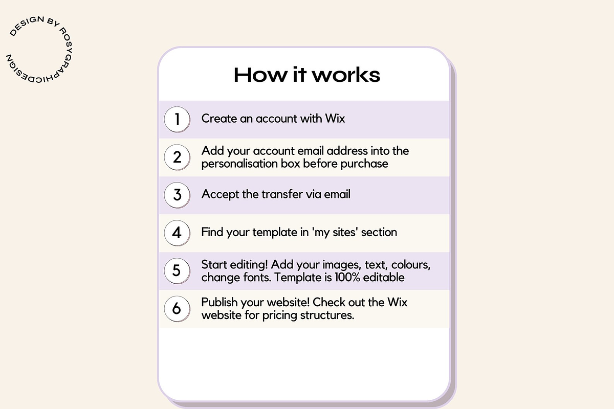 Wix Website Template - Pretty Things, a Wix Template by The Pixel Palace (Photo 9 of 9)