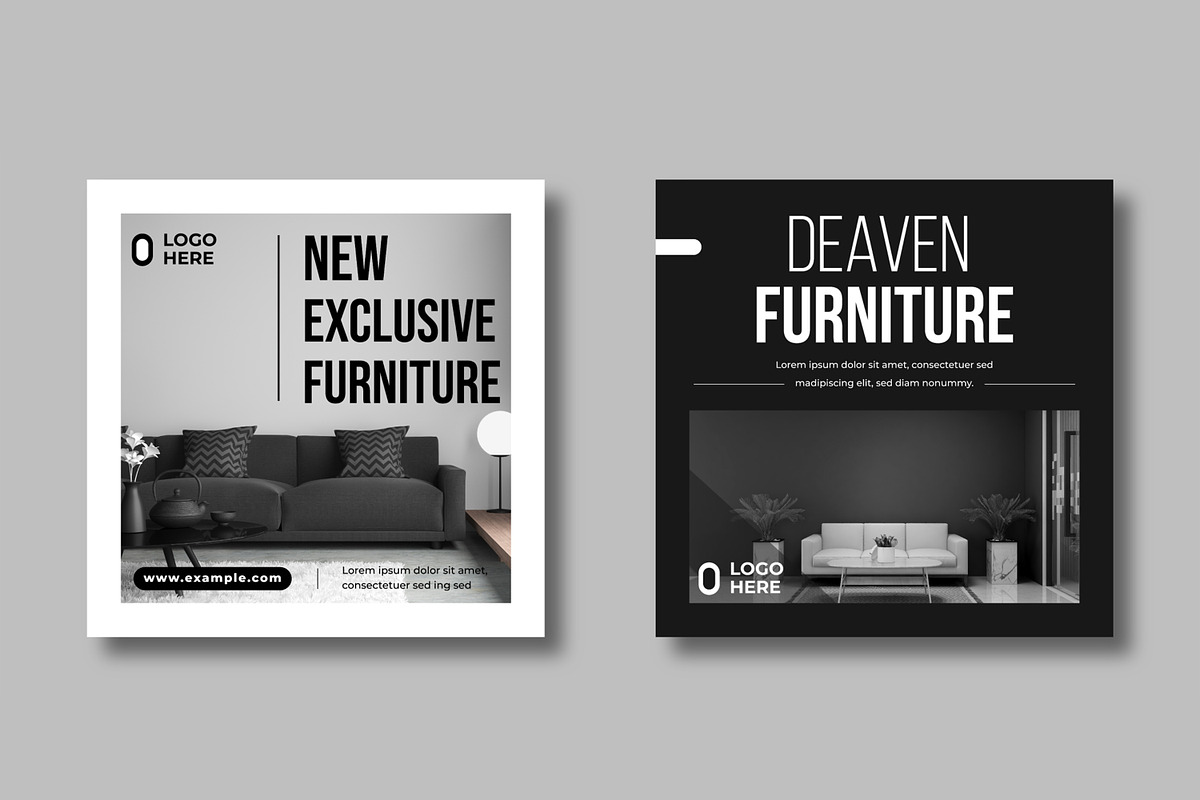 Modern Furniture Social Media Design, a Social Media Template by MightyDesign (Photo 4 of 8)