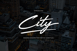 City Handwritten Font, a Script Font by sunnytudu