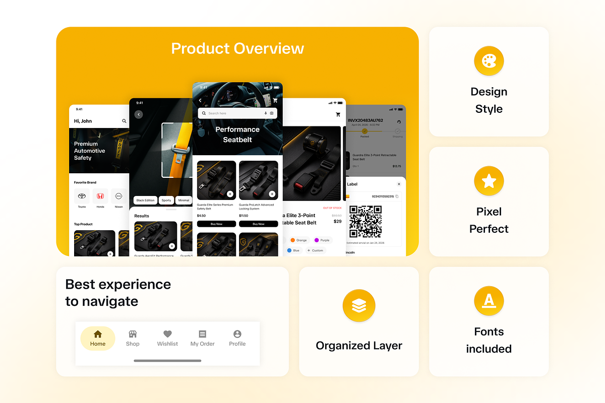 Guarda - Automotive Ecommerce UI Kit, an UI Kit Template by Agensip Design Agency (Photo 3 of 10)