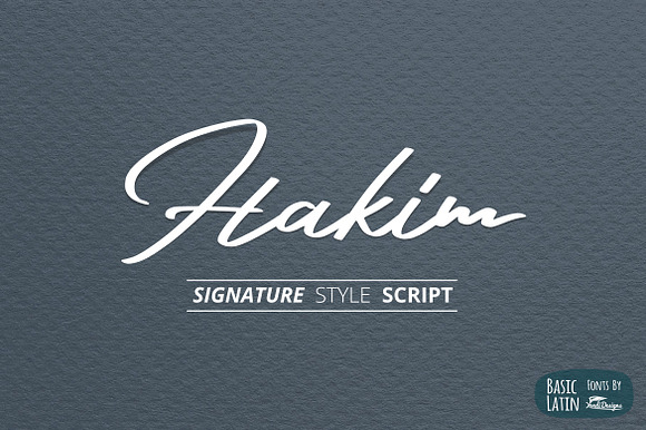 Hakim Signature Font preview 4