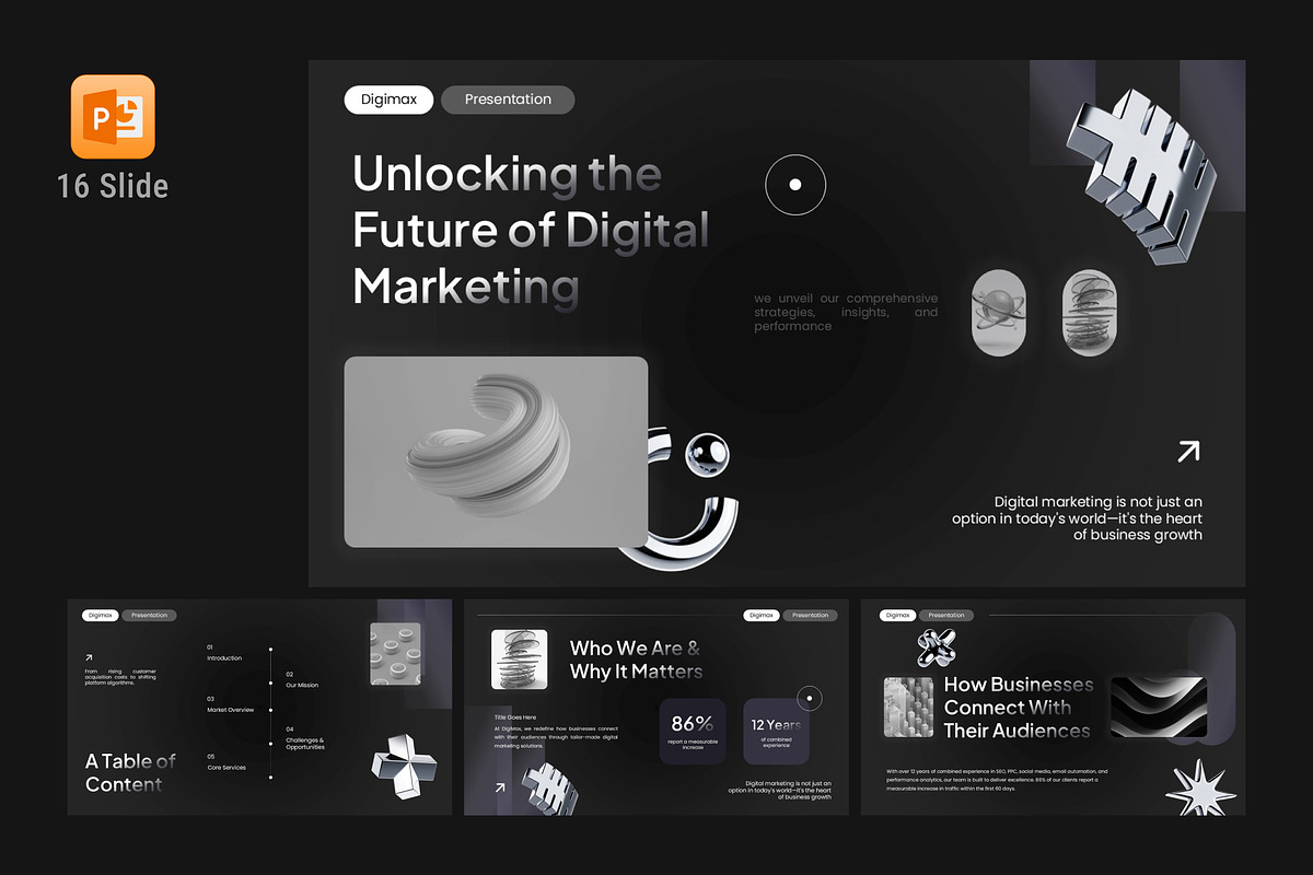 Digital Marketing Presentation, a Presentation Template by Eklip Studio (Photo 1 of 6)