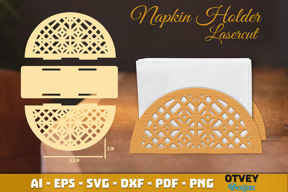 Rattan Napkin Holder Lasercut BUNDLE, an Object Graphic by OTVEY DESIGN (Photo 13 of 13)