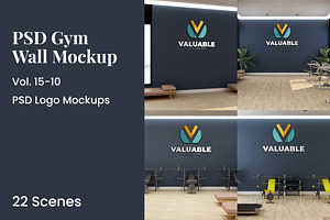 Gym Wall Logo Mockup PSD, a Product Mockup by Ayy