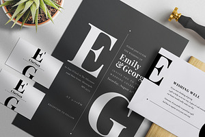 Modest Wedding Invitation Suite, an Invitation Template by Azka Creative