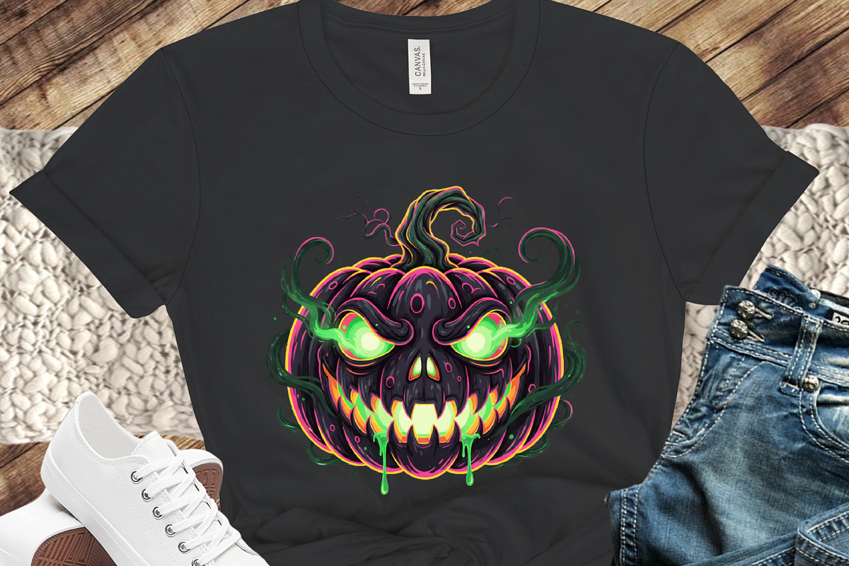 Spooky Pumpkin PNG,Halloween Pumpkin, an Illustration by designcity5 (Photo 6 of 8)