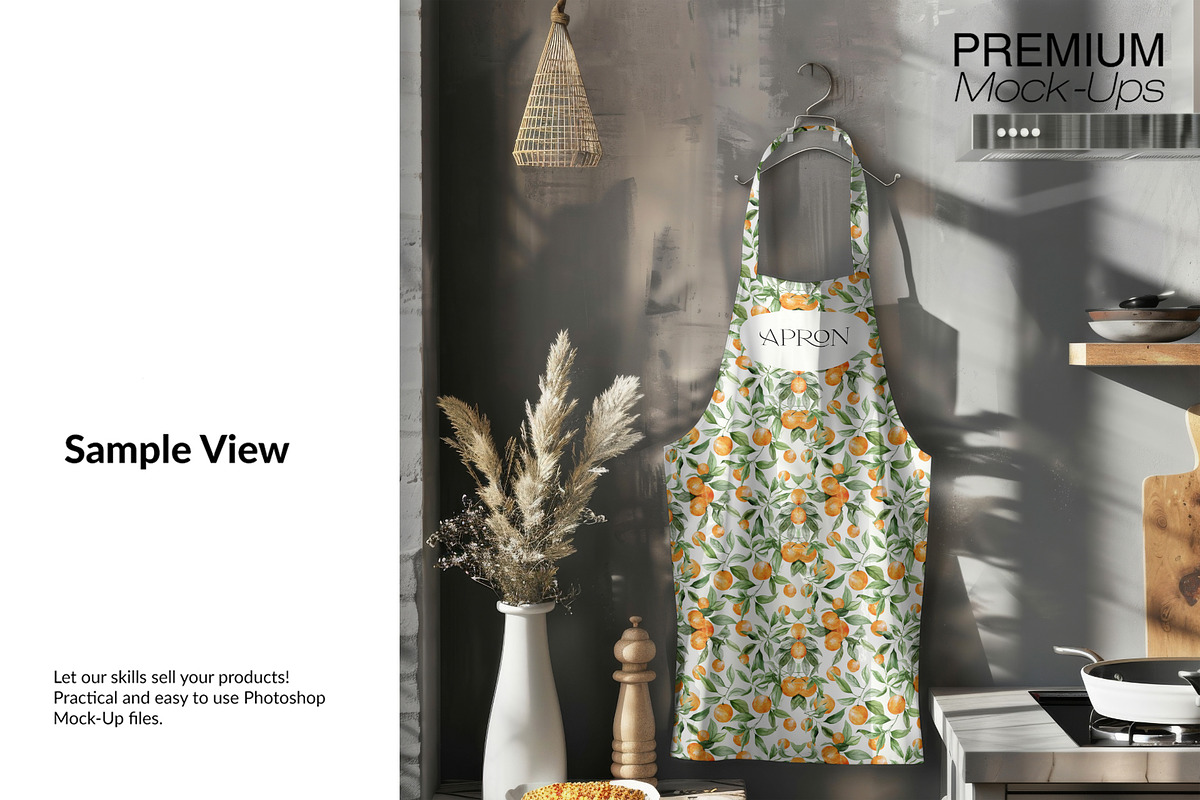 3 Types of Kitchen Apron Mockups, an Apparel Mockup by mock-ups (Photo 5 of 12)