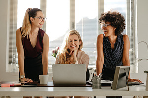 Group of three diverse women, a Business Photo by Jacob Lund