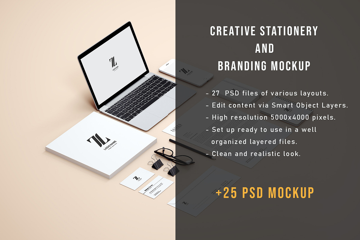 Modern Stationery Mockup, a Product Mockup by Designrepos (Photo 1 of 28)
