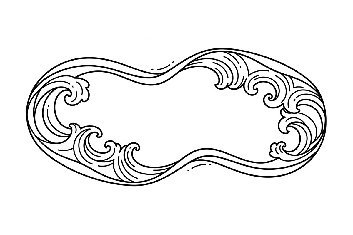 Vintage Wave Ornament Frame Bundle, an Illustration by Designer_Momina (Photo 43 of 51)