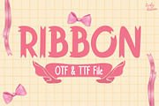 Ribbon | Sans serif font, a Sans Serif Font by LivelyAutumn11.11 (Thumbnail 1 of 5)