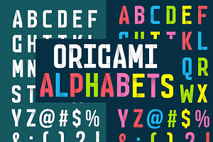 Origami Alphabets - White & Colour