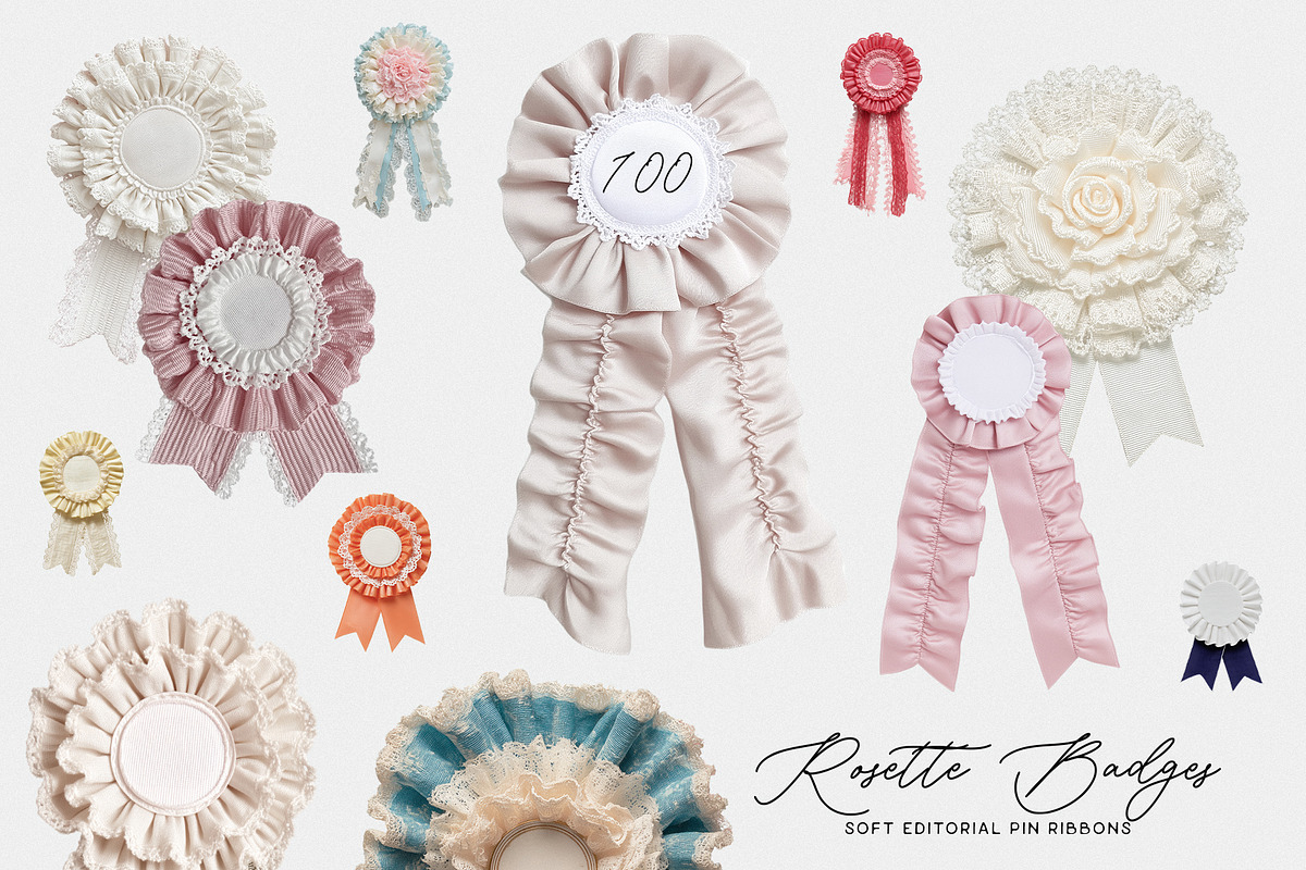 Rosette Badges: Pin Ribbons Pack, an Object Graphic by Purple (Photo 7 of 11)