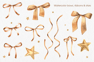 Golden Bows, Ribbons & Beads